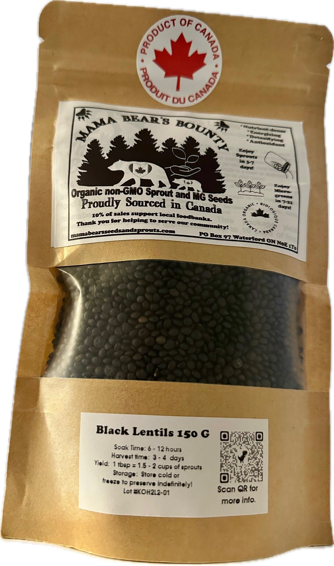 Lentils, Small Black 150 G/300 G
